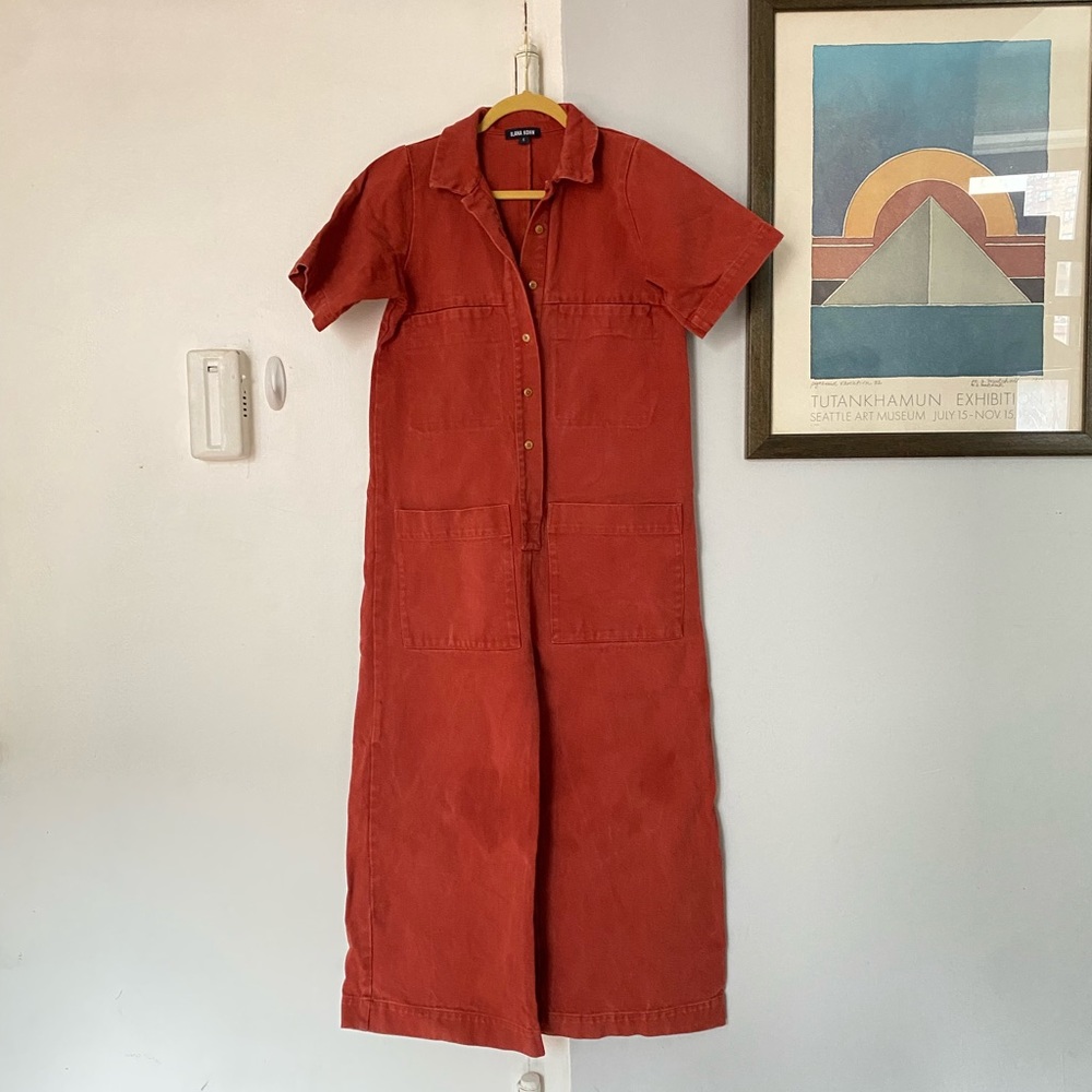 Ilana Kohn MABEL Coverall Jumpsuit in Rust - Size Small